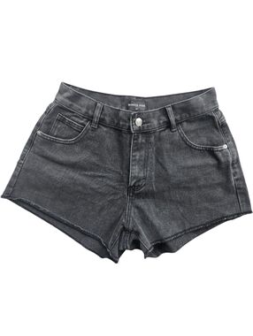 White Fox Black Denim Shorts – Size M – 28" Waist